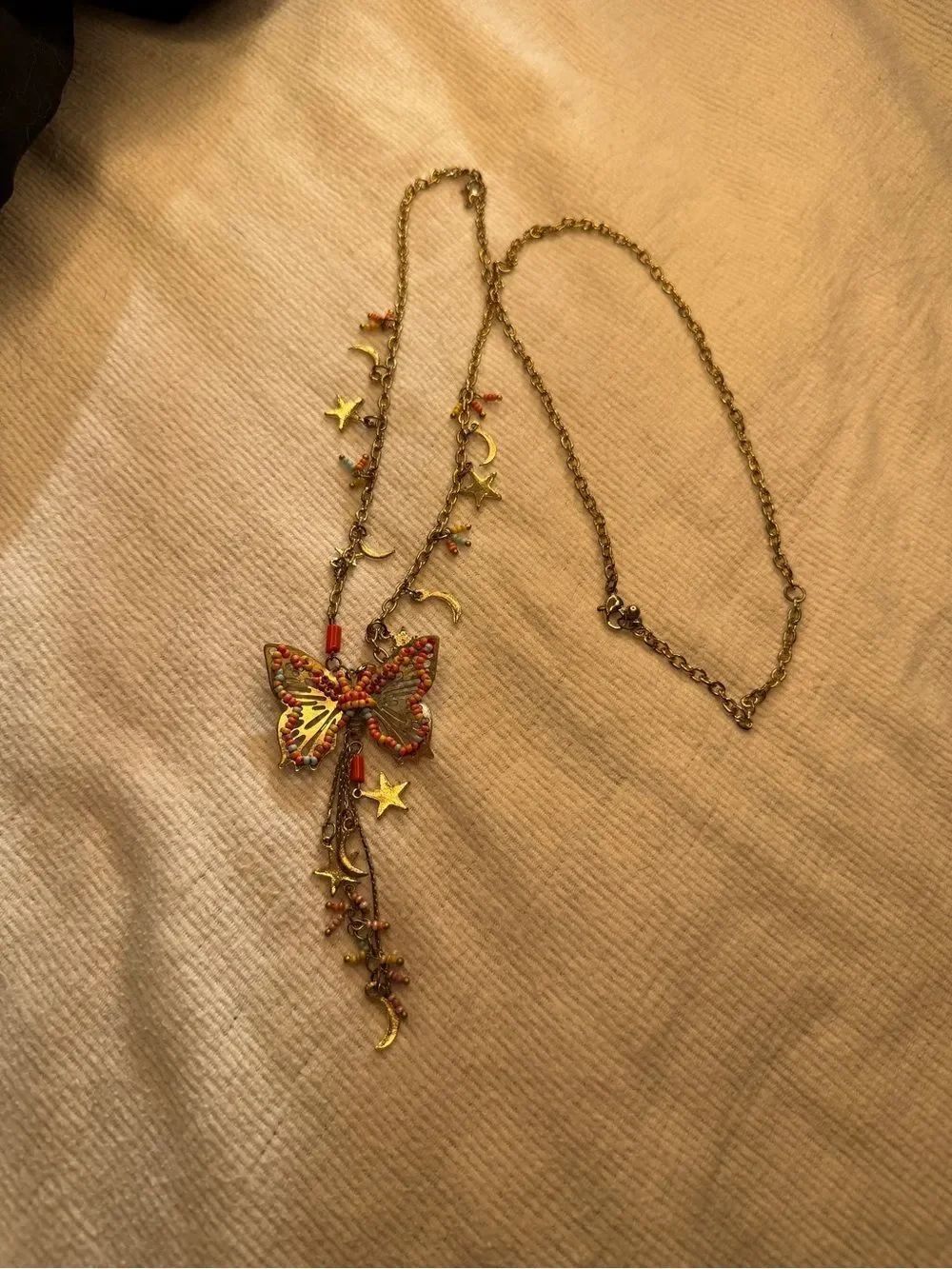 Y2K Butterfly Festival Boho Hippie Long Necklace